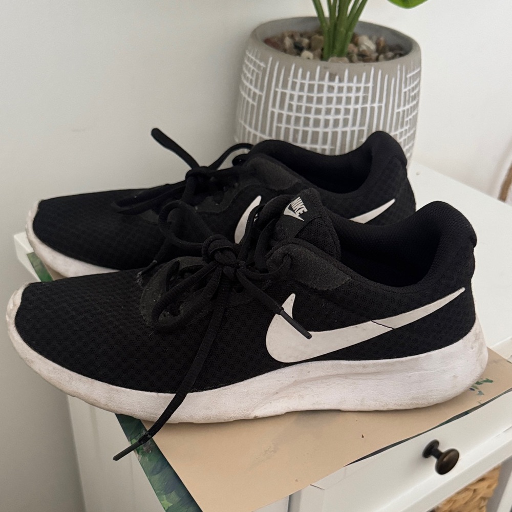 Nike Black Mesh Sneakers with White Accents